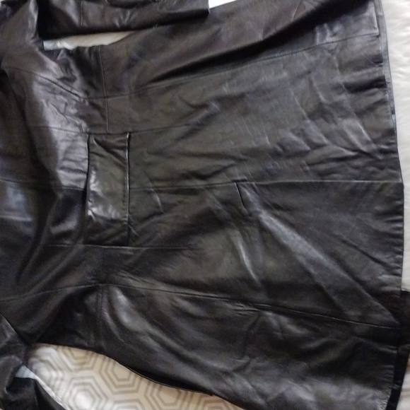 Anne Kline genuine lambskin trench coat. SzL-XL - Picture 12 of 17